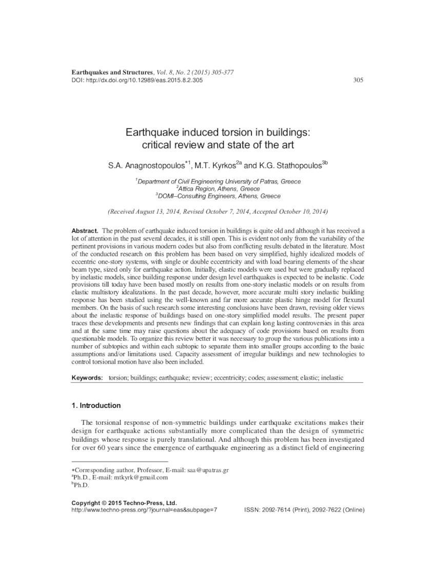 Earthquakes and Structures, Vol. 8, No. 2 (2015) 305-377